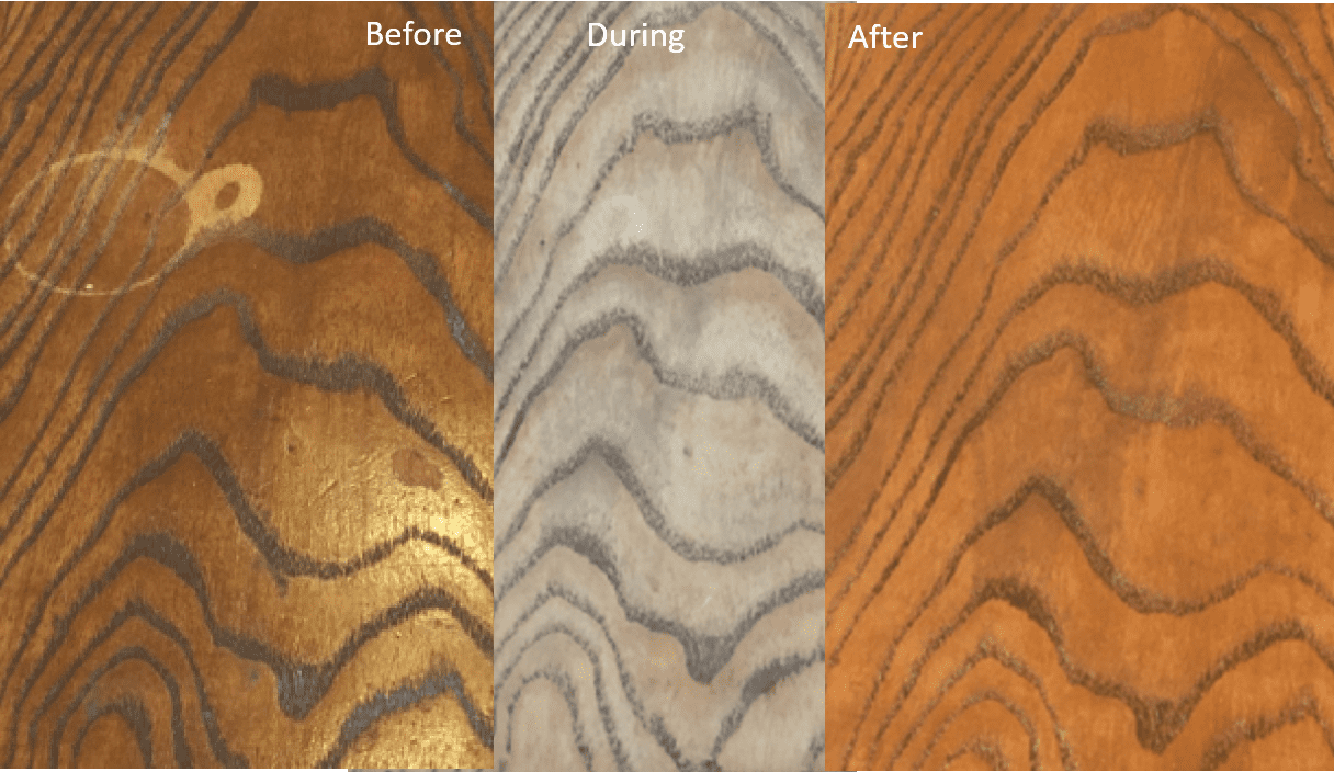 Before, During, After Surfaces-Rx Wood Chest Refinishing