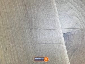 Against the Grain Scratched Wood Floors before Surfaces Rx Refinishing