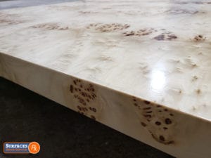 After Mappa Burl Veneer Finish by Surfaces Rx - Dallas TX