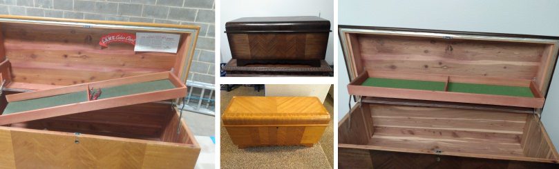 Dallas Cedar Chest Refinishing by Surfaces Rx-Dallas Before During After Pics